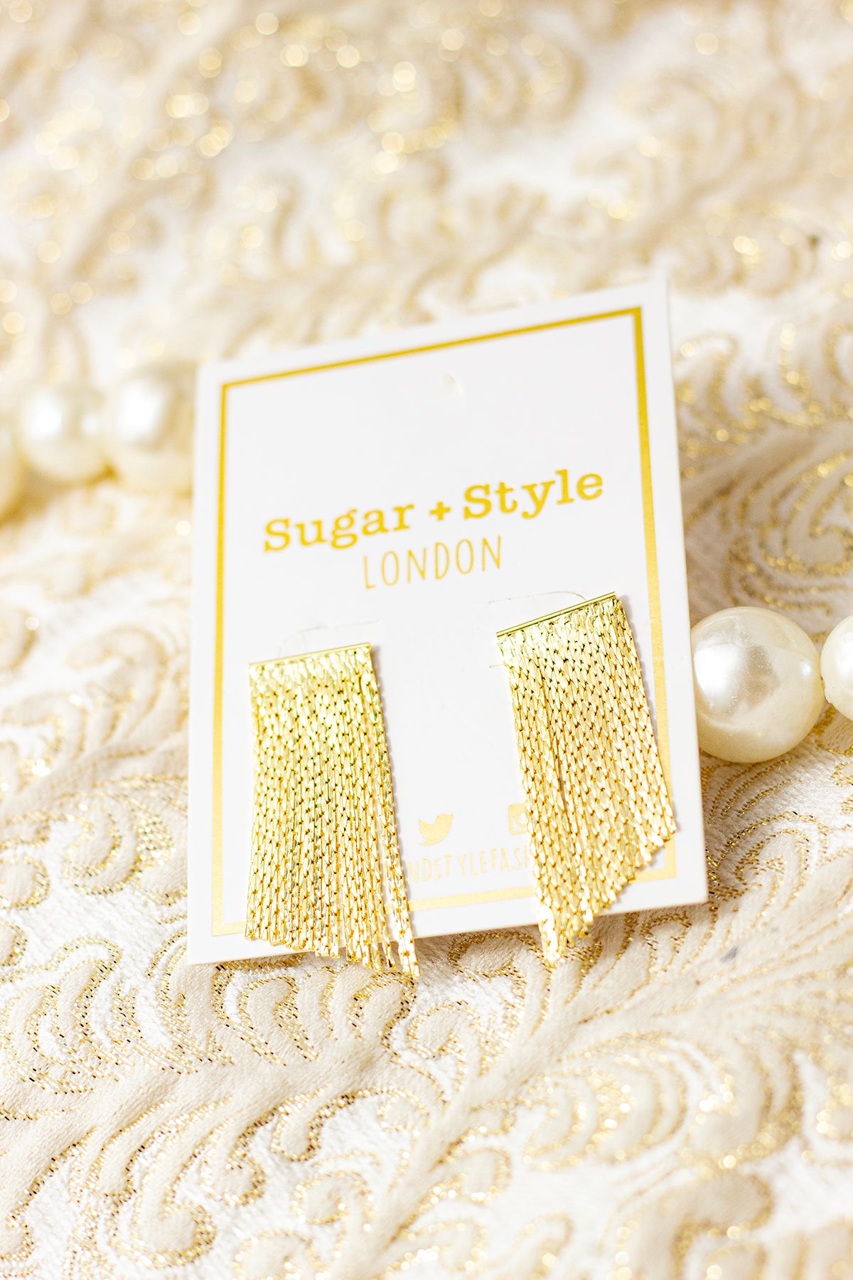 Metal Waterfall Dangle Earrings - Sugar + Style