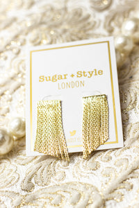 Metal Waterfall Dangle Earrings - Sugar + Style