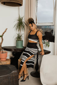 Sports Style Striped Crop Top - Sugar + Style