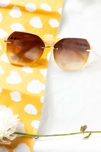Hexagonal Front Lens Sunglasses - Sugar + Style
