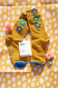 Three Flower Smiley Socks - Sugar + Style
