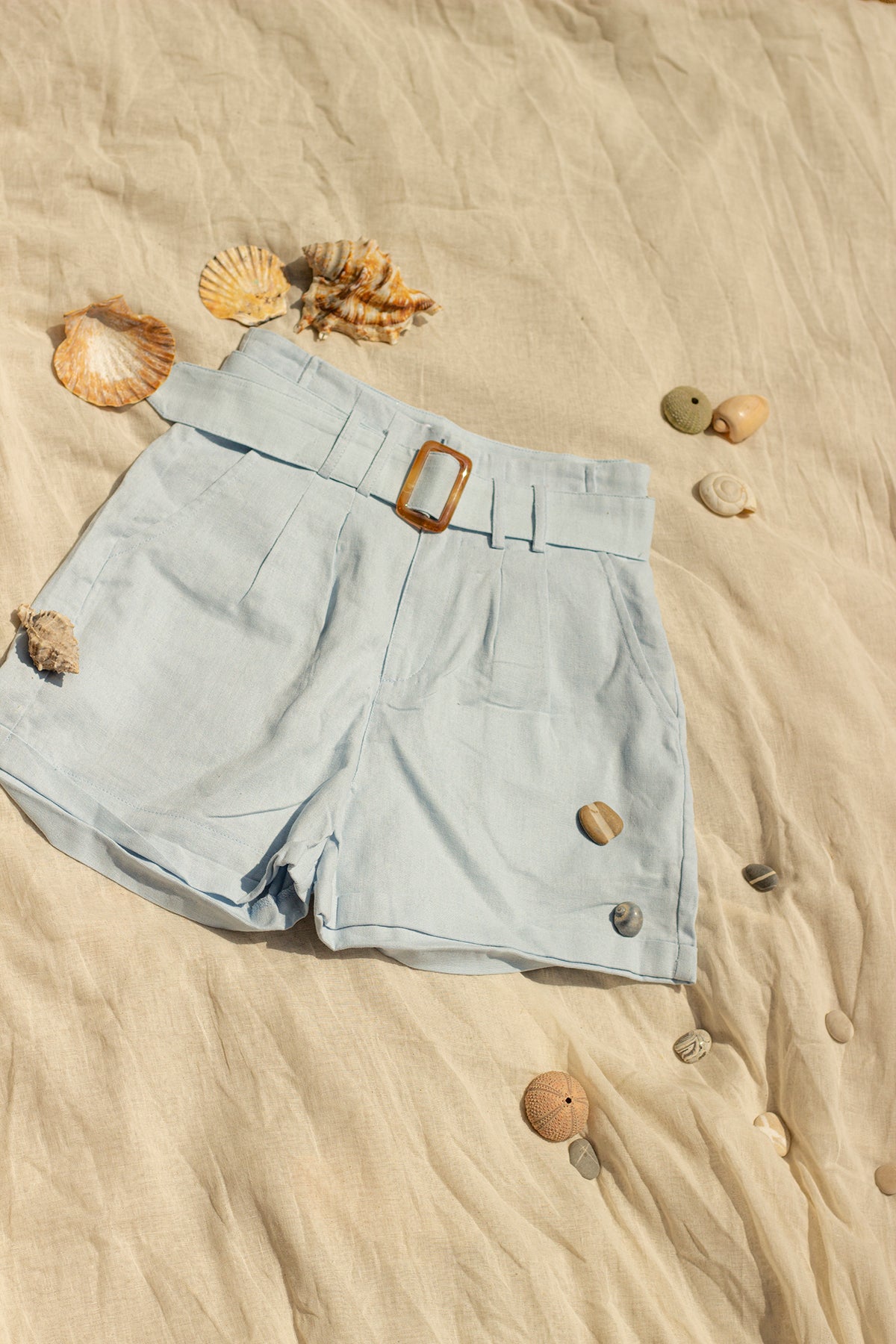 Shorts with sale buckle belt