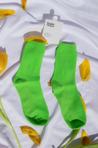 Apple Green Colour Block Socks - Sugar + Style