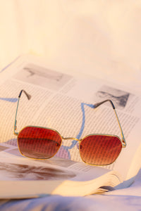Retro Style Hexagon Square Wire Sunglasses - Sugar + Style