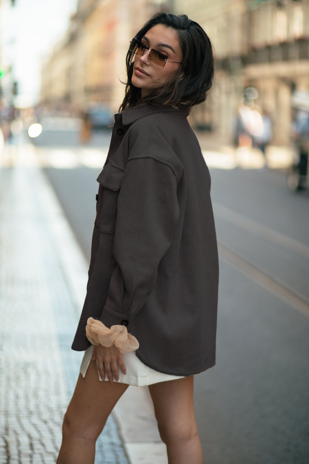 Oversize Casual Shirt Jacket - Sugar + Style