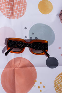Rectangle Two Tone Bevelled Side Sunglasses - Sugar + Style