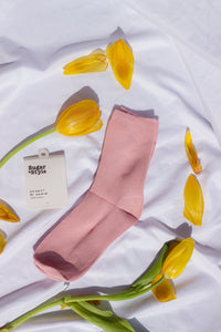 Dusky Pink Colour Block Socks - Sugar + Style