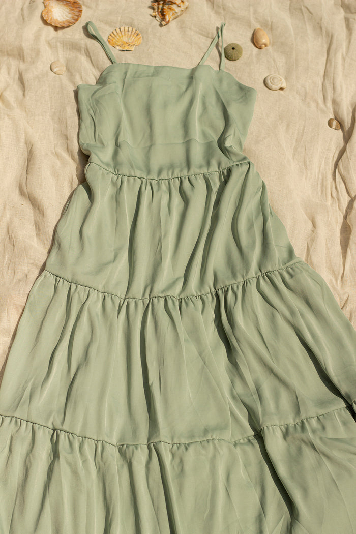 Scoop Back Tiered Maxi Dress - Sugar + Style