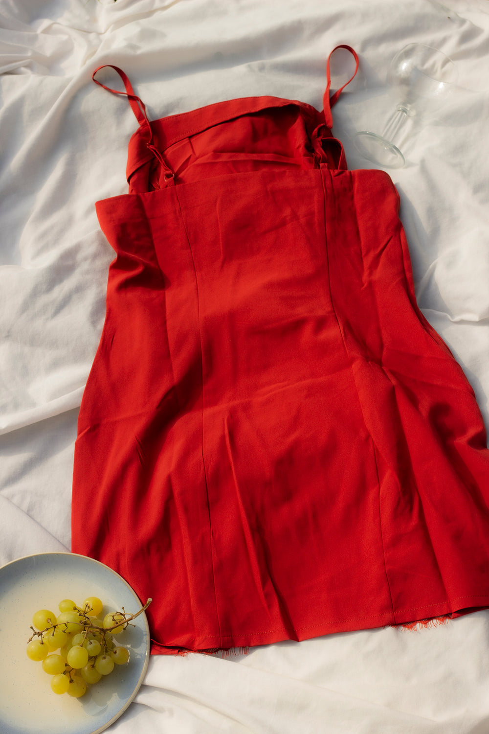Lace Slit Mini Slip Dress - Sugar + Style