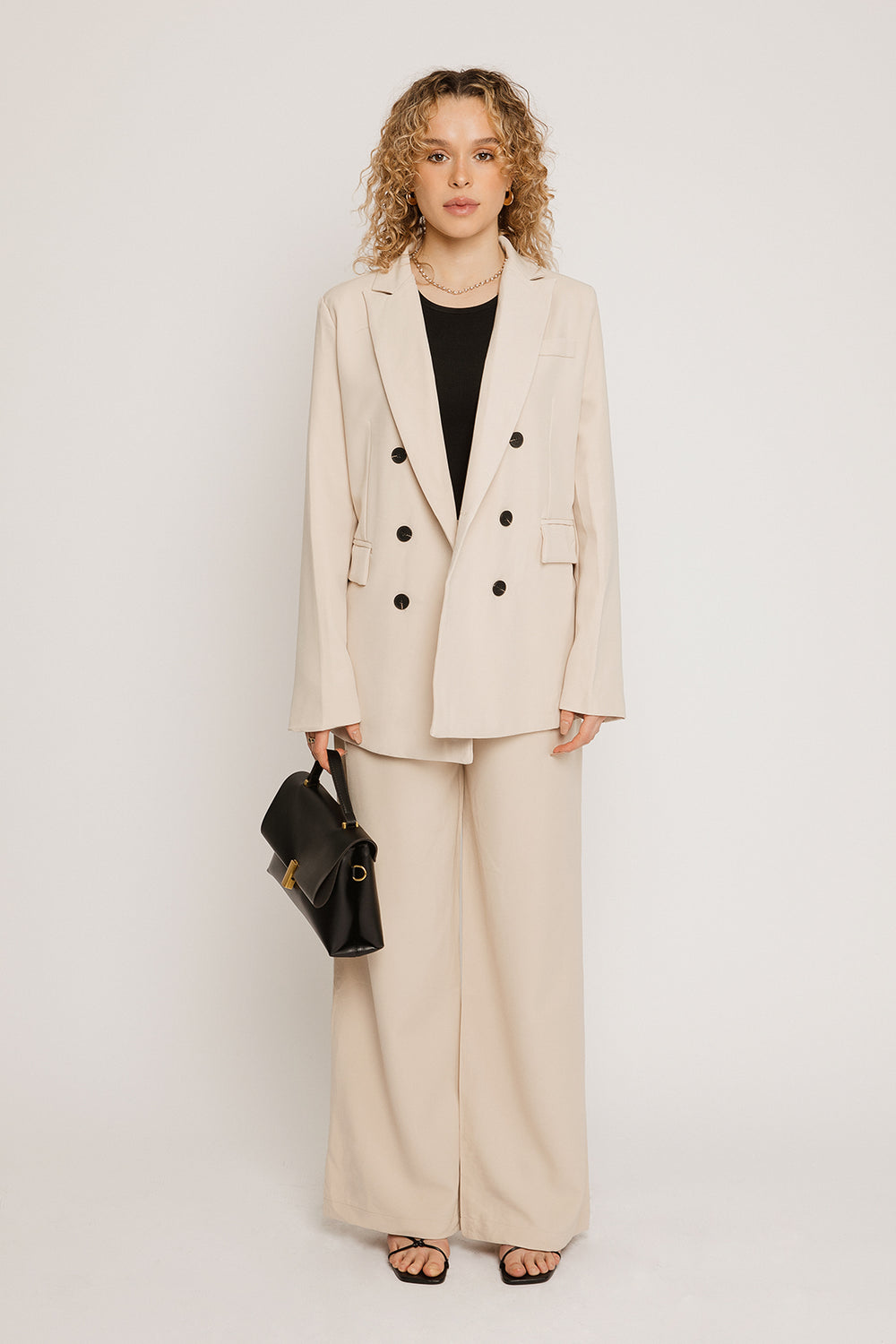 Everleigh Cream Suit Trousers - Sugar + Style