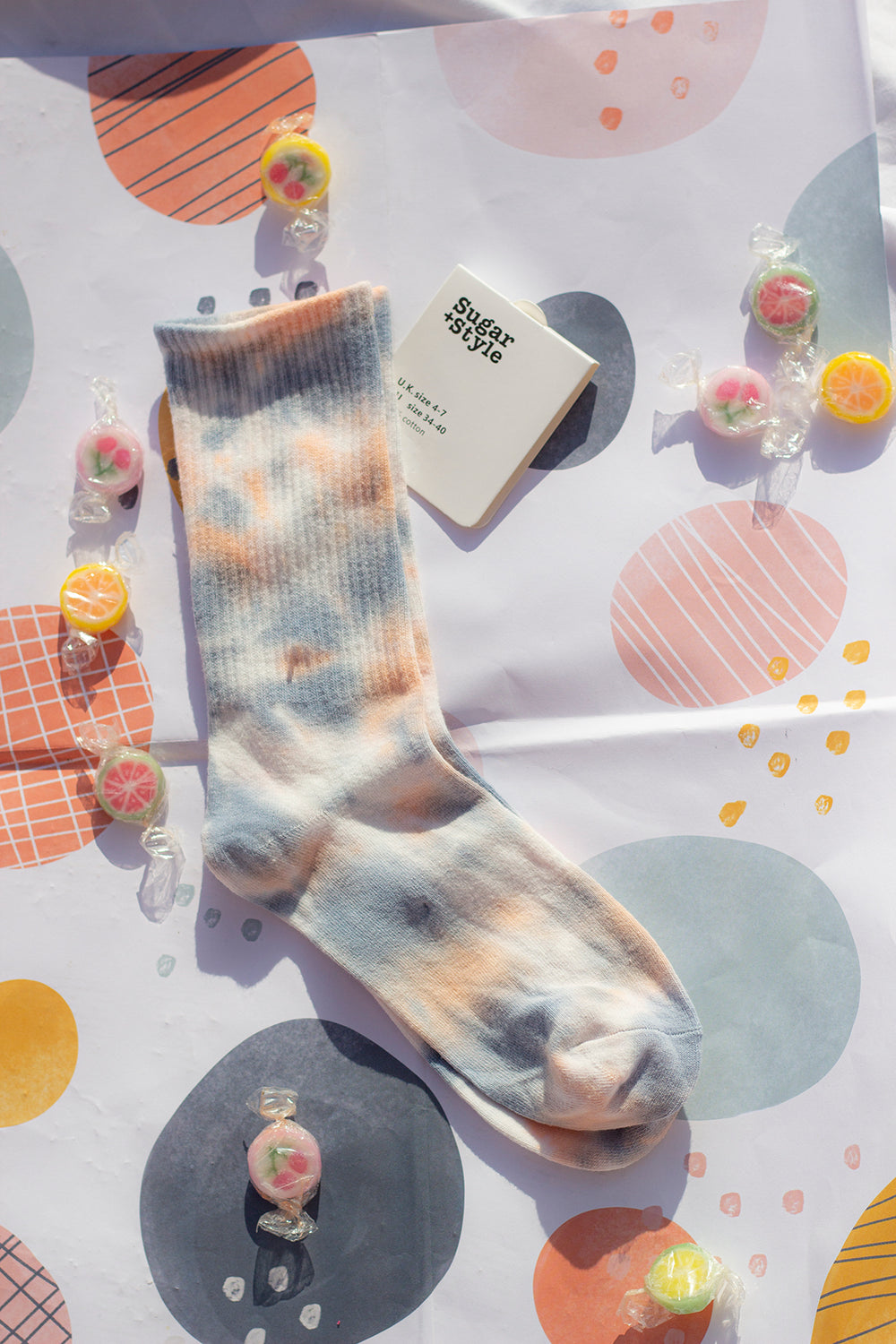 Tie Dye Ribbed Socks - Sugar + Style