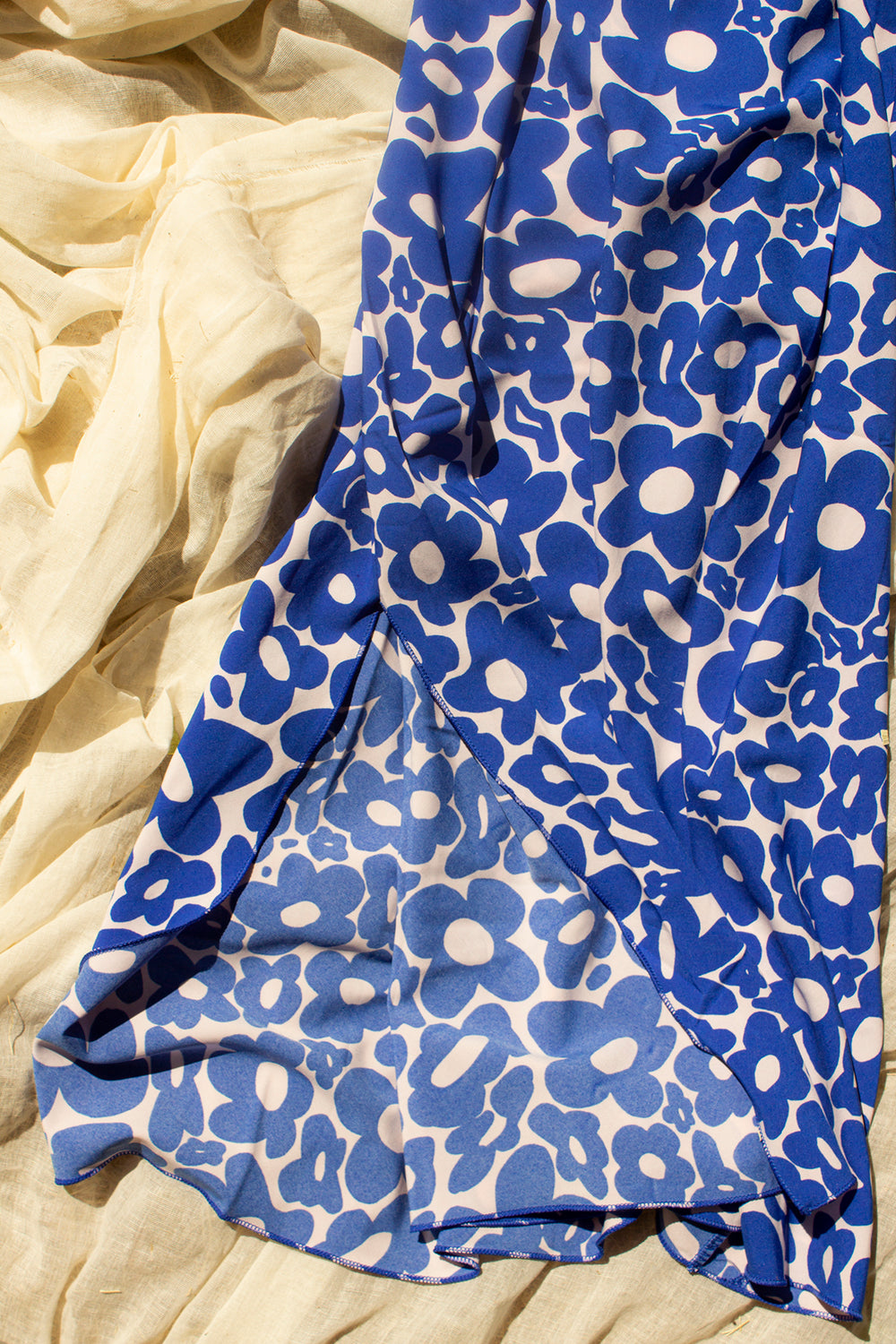 Floral Printed Cowl Neck Strap Slip Midi Dress - Sugar + Style