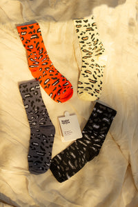 Leopard Print Crew Socks - Sugar + Style