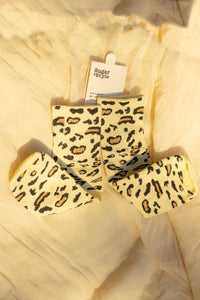 Leopard Print Crew Socks - Sugar + Style