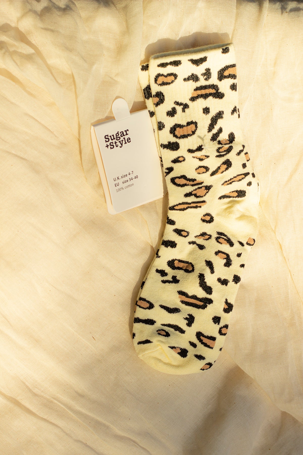 Leopard Print Crew Socks - Sugar + Style