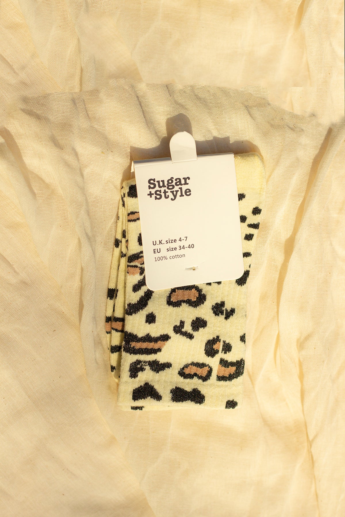 Leopard Print Crew Socks - Sugar + Style