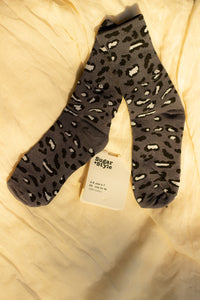 Leopard Print Crew Socks - Sugar + Style