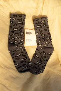 Leopard Print Crew Socks - Sugar + Style