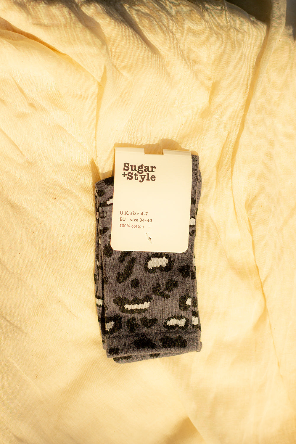 Leopard Print Crew Socks - Sugar + Style