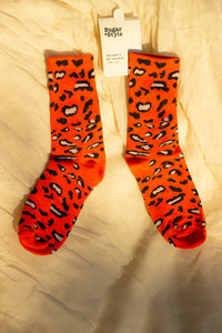 Leopard Print Crew Socks - Sugar + Style