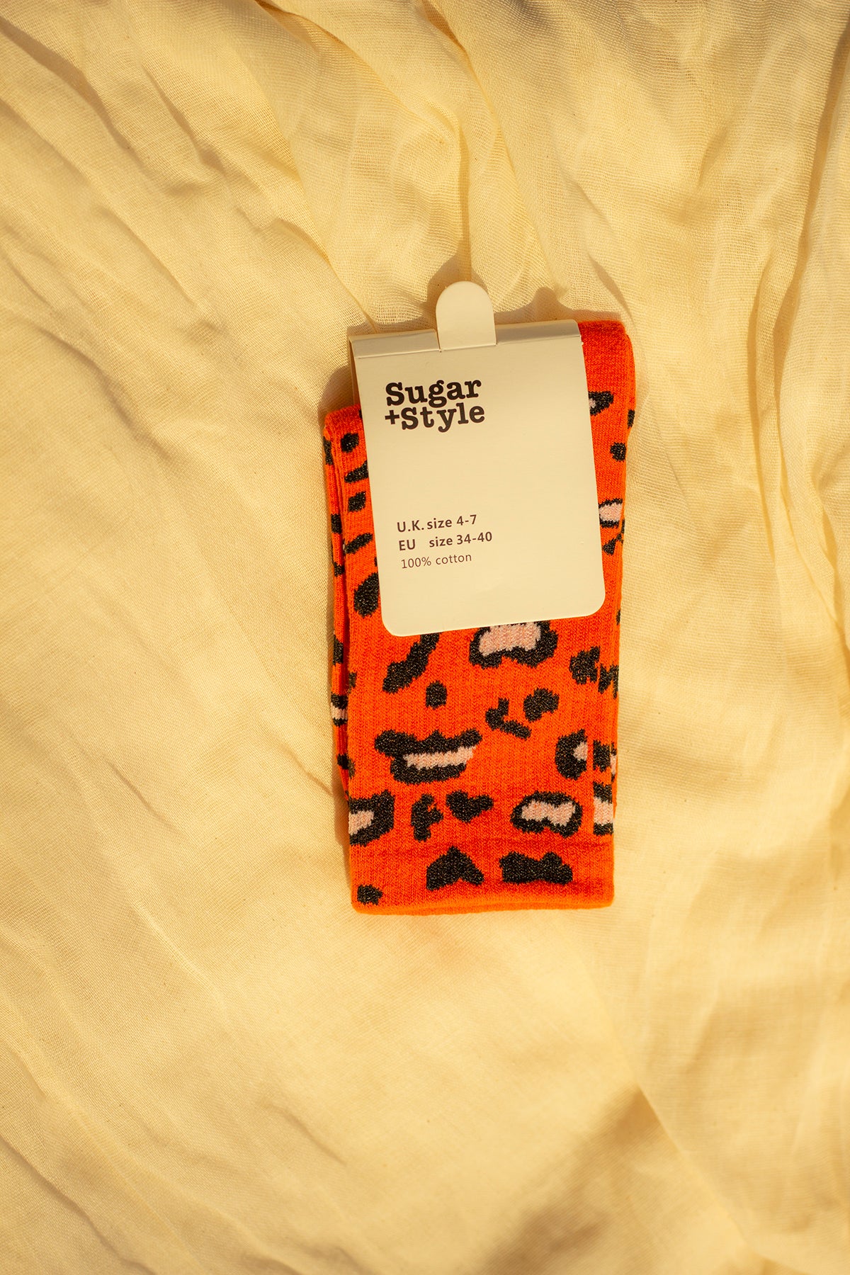 Leopard Print Crew Socks - Sugar + Style