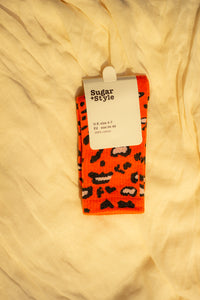 Leopard Print Crew Socks - Sugar + Style