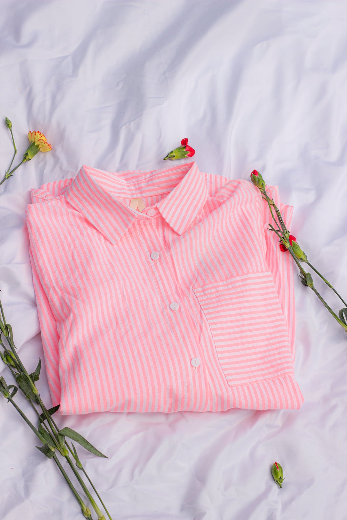 Relaxed Fit Candy Stripe Shirt - Sugar + Style