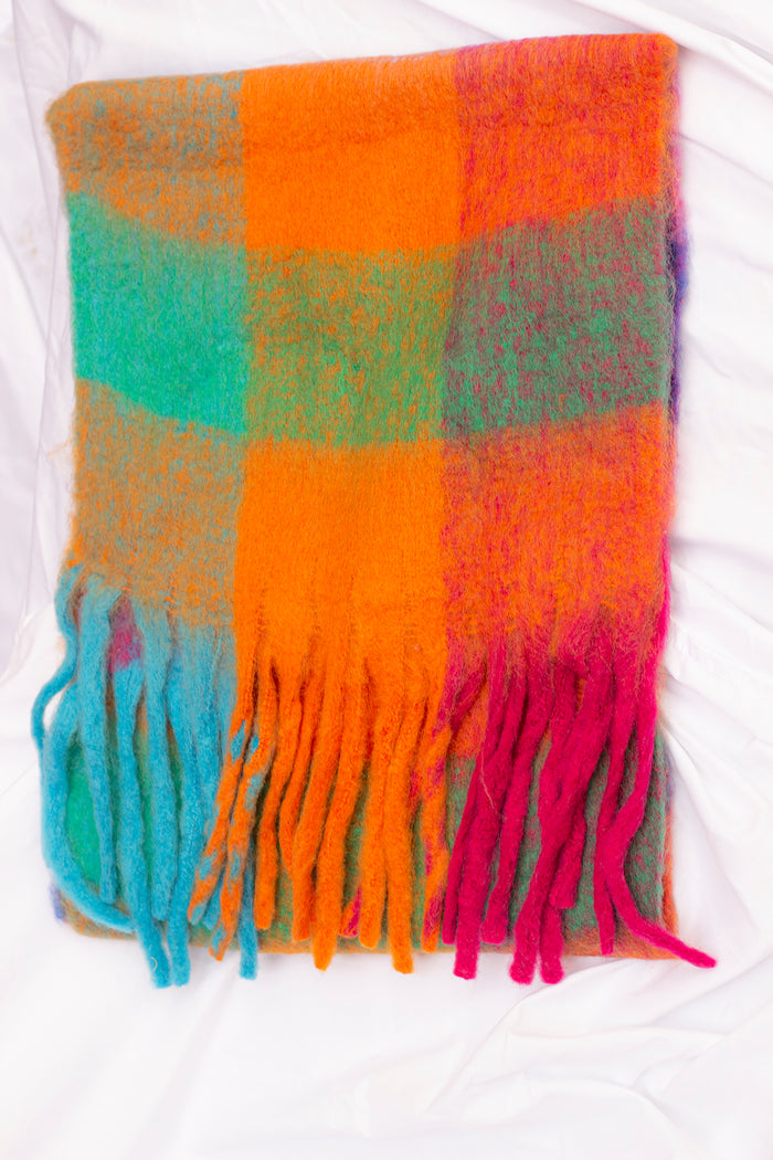 Plaid Warm Wrap Scarf - Sugar + Style