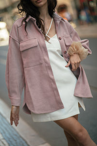 Oversize Casual Shirt Jacket - Sugar + Style