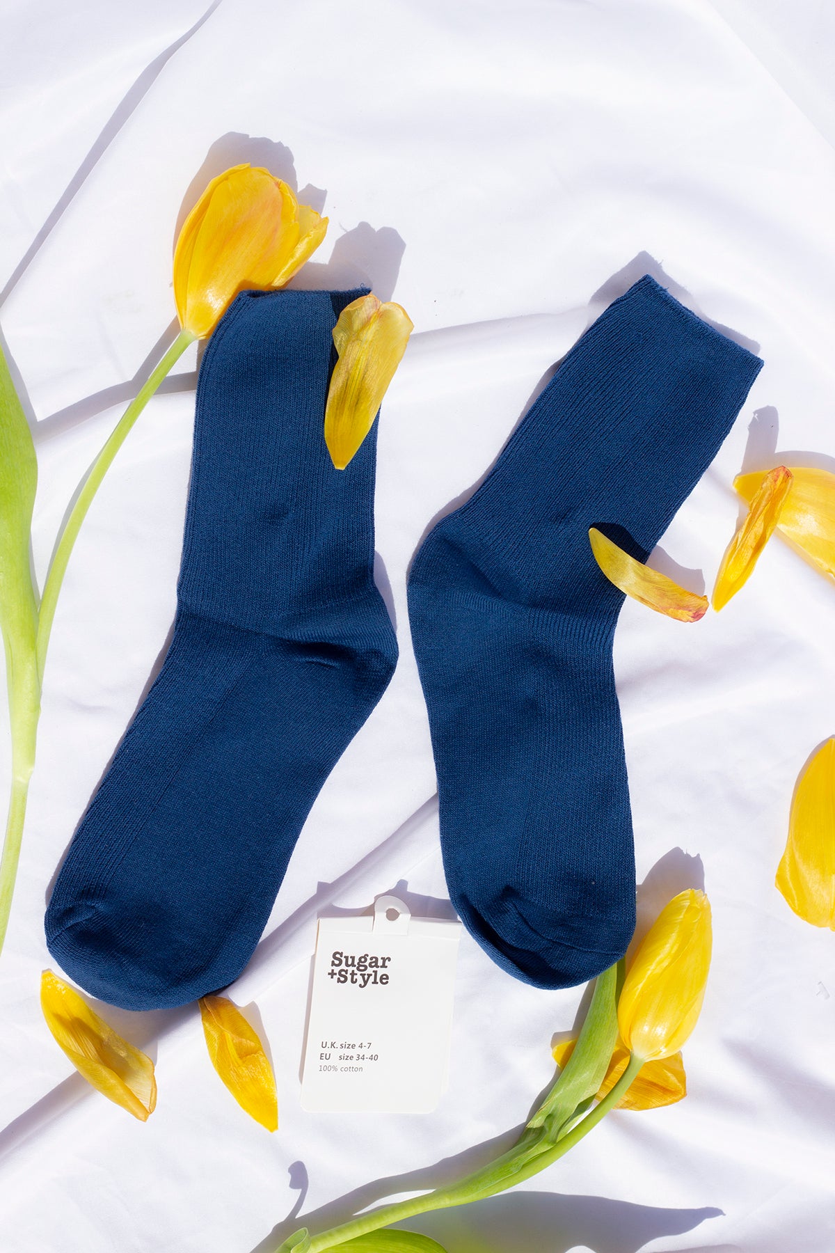 Royal Blue Colour Block Socks - Sugar + Style