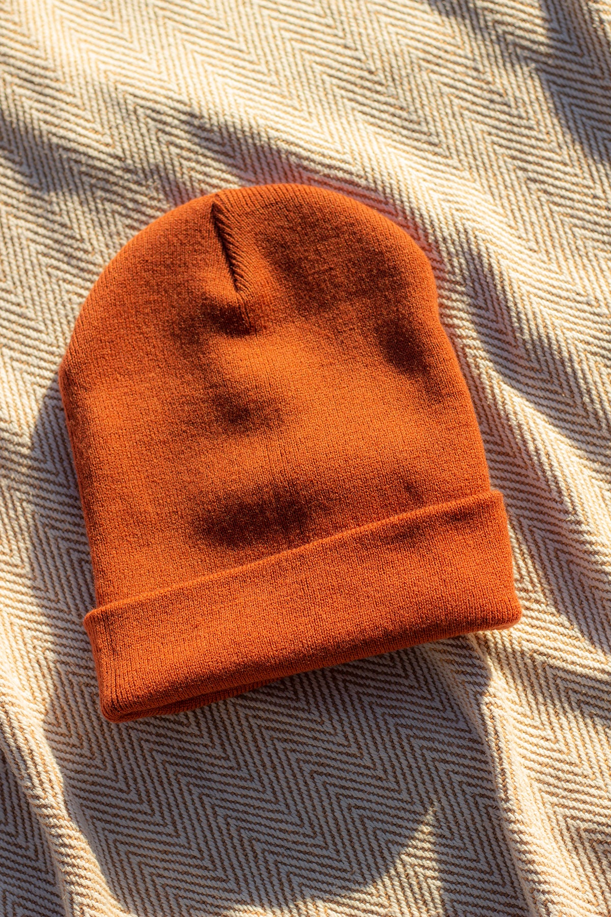 Rust Orange Beanie Hat - Sugar + Style