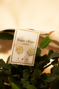 Pearlescent Cherry Blossom Stud Earrings - Sugar + Style