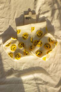 All Over Smiley Face Print Socks - Sugar + Style