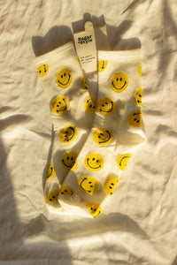 All Over Smiley Face Print Socks - Sugar + Style