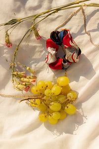 Statement Satin Floral Print Scrunchie - Sugar + Style