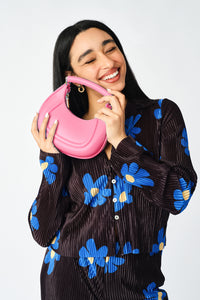 Crescent Moon Scoop Top Handle Bag - Sugar + Style