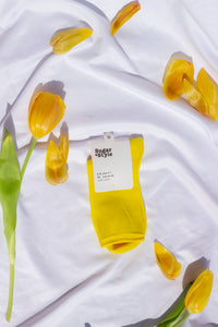 Sunshine Yellow Colour Block Socks - Sugar + Style