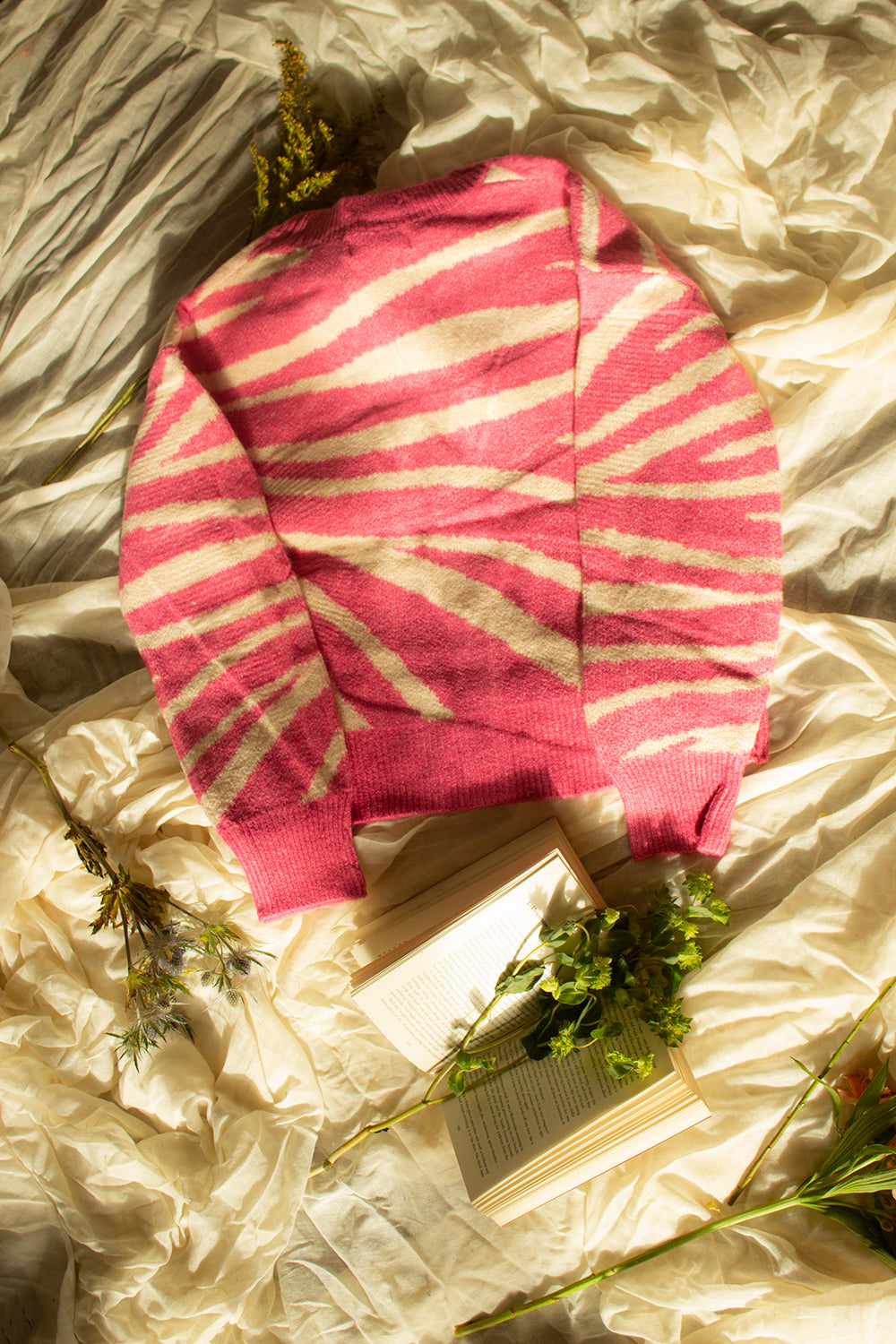 Zebra Print Knit Border Cardigan - Sugar + Style