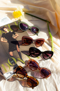 Weighted Oval Cat Eye Sunglasses - Sugar + Style