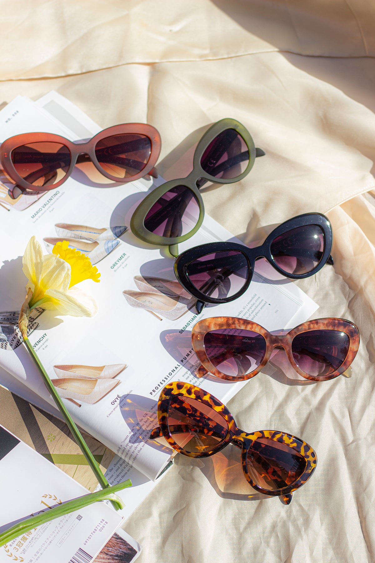 Weighted Oval Cat Eye Sunglasses - Sugar + Style