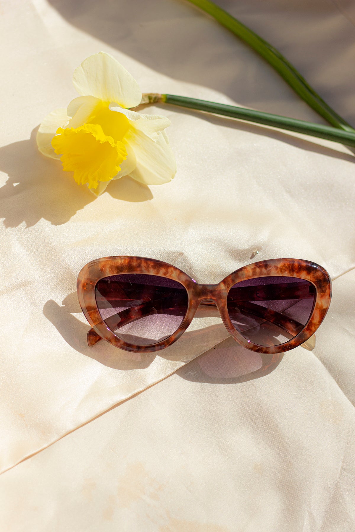 Weighted Oval Cat Eye Sunglasses - Sugar + Style