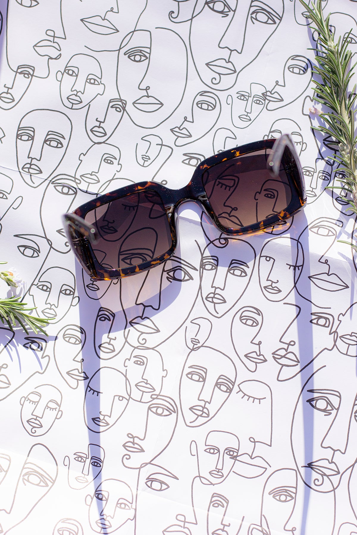 Semi Rimless Oblong Chunky Sunglasses - Sugar + Style