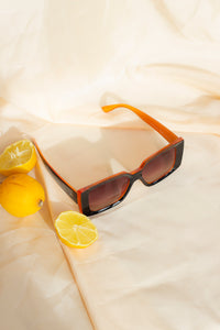 Chunky Bevelled Rectangle Sunglasses - Sugar + Style