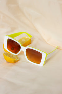 Chunky Bevelled Rectangle Sunglasses - Sugar + Style