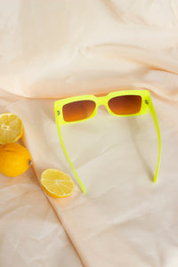 Chunky Bevelled Rectangle Sunglasses - Sugar + Style