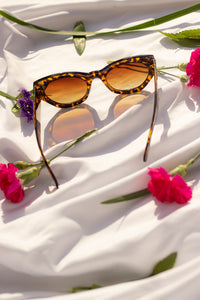 Diagonal Cut Cat Eye Oval Sunglasses - Sugar + Style