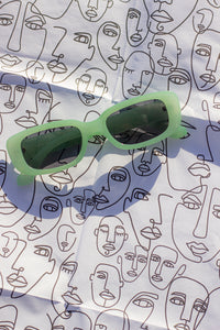 Rounded Rectangle 90s Look Sunglasses - Sugar + Style