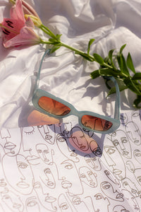 Rounded Rectangle 90s Look Sunglasses - Sugar + Style