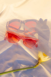 Triangular Cut Block Sunglasses - Sugar + Style