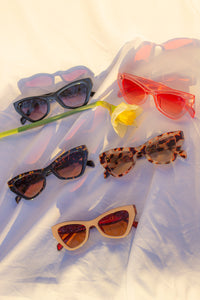 Triangular Cut Block Sunglasses - Sugar + Style